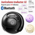 Auriculares inteligentes con traducción en tiempo real, inalámbricos (Bluetooth) y resistentes al agua; compatibles con 144 idiomas y función de voz inteligente. miniatura 1