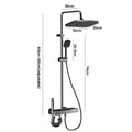 Set de grifería para ducha con pantalla digital inteligente, sistema de efecto lluvia, botones tipo piano y luz ambiental. miniatura 6