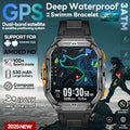 Nuevo reloj inteligente deportivo para hombre con GPS, pantalla AMOLED HD de 1,96 pulgadas, brújula, llamadas por Bluetooth y resistencia al agua 5ATM; compatible con Android e iOS. miniatura 1