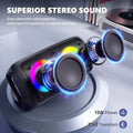 Altavoz Bluetooth inalámbrico para karaoke con subwoofer portátil, micrófono, radio FM, lámpara LED, caja de sonido TWS, máquina de música miniatura 4