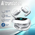 Auriculares con traducción por IA en tiempo real (144 idiomas), pantalla táctil LCD, auriculares inalámbricos OWS, sonido estéreo HiFi y diseño de oído abierto. miniatura 3
