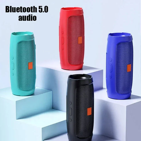 Altavoz Bluetooth portátil con subwoofer: altavoz inalámbrico para exteriores con sonido estéreo envolvente, resistente al agua, compatible con radio FM y tarjeta TF.
