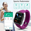 Reloj inteligente para hombre y mujer: monitor de actividad física, notificaciones y pulsera; regalo de cumpleaños compatible con Android e iOS. miniatura 3