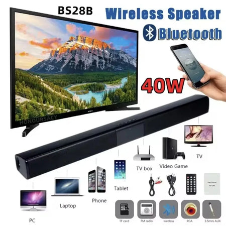 Potente altavoz inalámbrico Bluetooth para cine en casa, ordenador, TV, caja de sonido para coche, barra de sonido, subwoofer de graves potentes, radio, caja de sonido