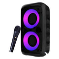 Altavoz Bluetooth inalámbrico para karaoke con subwoofer portátil, micrófono, radio FM, lámpara LED, caja de sonido TWS, máquina de música miniatura 7