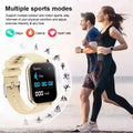 Reloj inteligente con pantalla táctil completa, recordatorio de llamadas y mensajes, control de música y otras funciones, compatible con iPhone/Android. miniatura 3