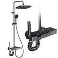 Set de grifería para ducha con pantalla digital inteligente, sistema de efecto lluvia, botones tipo piano y luz ambiental. miniatura 1