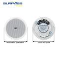 Altavoz Bluetooth activo y altavoz de techo cableado para uso doméstico y comercial; sistema estéreo de música ambiental para cine en casa (10 W). miniatura 4