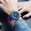 Reloj deportivo para hombre Quartz Electronic Fashion 8029: resistente al agua (50 m), pantalla digital LED, fecha automática, alarma y estilo deportivo. miniatura 5