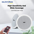 Altavoz Bluetooth activo y altavoz de techo cableado para uso doméstico y comercial; sistema estéreo de música ambiental para cine en casa (10 W). miniatura 2