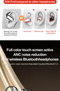 Auriculares con traducción por IA en tiempo real (144 idiomas), pantalla táctil LCD, auriculares inalámbricos OWS, sonido estéreo HiFi y diseño de oído abierto. miniatura 11