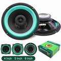 Altavoces coaxiales universales para coche (4, 5 y 6,5 pulgadas): audio HiFi de rango completo con refuerzo de graves para un sonido estéreo mejorado. miniatura 1