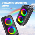 Altavoz Bluetooth inalámbrico para karaoke con subwoofer portátil, micrófono, radio FM, lámpara LED, caja de sonido TWS, máquina de música miniatura 3