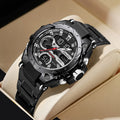 Reloj deportivo para hombre Quartz Electronic Fashion 8029: resistente al agua (50 m), pantalla digital LED, fecha automática, alarma y estilo deportivo. miniatura 2