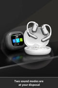 Auriculares con traducción por IA en tiempo real (144 idiomas), pantalla táctil LCD, auriculares inalámbricos OWS, sonido estéreo HiFi y diseño de oído abierto. miniatura 18