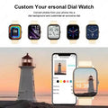 Reloj inteligente con pantalla táctil completa, recordatorio de llamadas y mensajes, control de música y otras funciones, compatible con iPhone/Android. miniatura 2