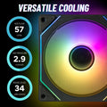 Computer Case Fan PRISM 4 PRO Mirror Cycle ARGB 120mm 4Pin PWM PC Quiet Cooling Fan Low Noise Chassis Fan miniatura 4