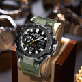 Reloj deportivo para hombre Quartz Electronic Fashion 8029: resistente al agua (50 m), pantalla digital LED, fecha automática, alarma y estilo deportivo. miniatura 3