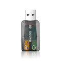 Tarjeta de sonido USB externa de 5.1 canales para ordenador (reemplazo de tarjeta PCI o integrada) e interfaz de audio USB. miniatura 1