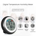 Termómetro e higrómetro digital (°C/°F) con visualización de valores máximos/mínimos y tendencia; mini medidor de temperatura y humedad. miniatura 2