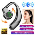 Auriculares inalámbricos Bluetooth 5.4 con gancho para la oreja y micrófono; manos libres con cancelación de ruido para llamadas en alta definición (HD), ideales para conducir. miniatura 5