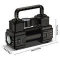Mini compresor de aire de 12 V y 150 PSI de doble cilindro: inflador de neumáticos resistente con luz LED, bomba de aire eléctrica para coche. miniatura 6