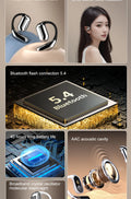 Auriculares con traducción por IA en tiempo real (144 idiomas), pantalla táctil LCD, auriculares inalámbricos OWS, sonido estéreo HiFi y diseño de oído abierto. miniatura 13