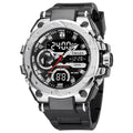 Reloj deportivo para hombre Quartz Electronic Fashion 8029: resistente al agua (50 m), pantalla digital LED, fecha automática, alarma y estilo deportivo. miniatura 8