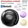 Auriculares con traducción por IA en tiempo real (144 idiomas) y conectividad Bluetooth inalámbrica para viajes. miniatura 1