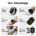 Reloj inteligente para Android e iOS con pantalla HD de 1,83 pulgadas, llamadas por Bluetooth, alertas de mensajes, control de música y modos deportivos; regalo para hombres y mujeres. miniatura 3