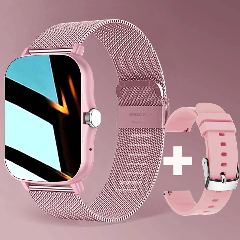Reloj inteligente para Android e iOS con pantalla HD de 1,83 pulgadas, llamadas por Bluetooth, alertas de mensajes, control de música y modos deportivos; regalo para hombres y mujeres.