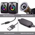 Altavoces estéreo Hi-Fi para PC con conexión USB, micrófono y luces LED; sistema de sonido de escritorio con subwoofer (venta al por mayor). miniatura 6