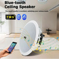 Altavoz Bluetooth activo y altavoz de techo cableado para uso doméstico y comercial; sistema estéreo de música ambiental para cine en casa (10 W). miniatura 1