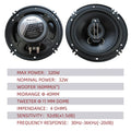 Altavoces coaxiales universales para coche (4, 5 y 6,5 pulgadas): audio HiFi de rango completo con refuerzo de graves para un sonido estéreo mejorado. miniatura 3