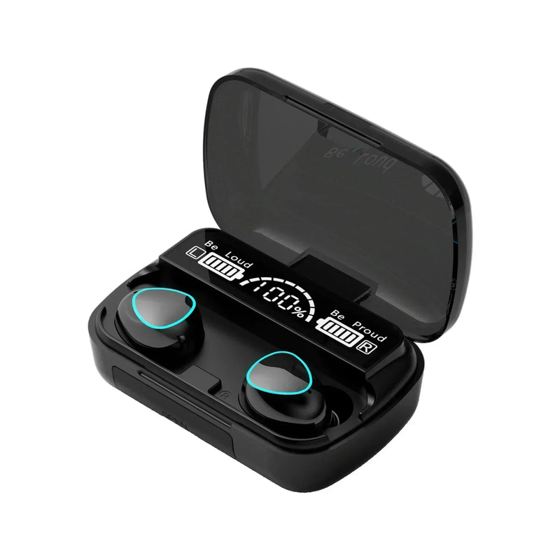 Auriculares inalámbricos Bluetooth originales M10; modelo deportivo estéreo con cancelación de ruido, micrófono y altavoz (estilo gamer).