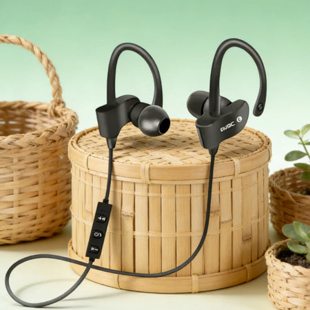 Auriculares inalámbricos deportivos Bluetooth para música y juegos, con función manos libres.