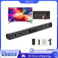 Barra de sonido XIKCU con Bluetooth 5.3, sonido estéreo y envolvente para cine en casa; incluye mando a distancia y compatibilidad con RCA, AUX y tarjeta TF. miniatura 1