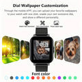 Reloj inteligente para Android e iOS con pantalla HD de 1,83 pulgadas, llamadas por Bluetooth, alertas de mensajes, control de música y modos deportivos; regalo para hombres y mujeres. miniatura 5