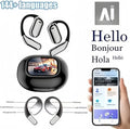 Auriculares con traducción por IA en tiempo real (144 idiomas), pantalla táctil LCD, auriculares inalámbricos OWS, sonido estéreo HiFi y diseño de oído abierto. miniatura 4