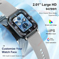 Smartwatch 2026 compatible con Android e iOS, pantalla a color de 2,01 pulgadas, Bluetooth, función de llamadas, monitor de actividad física; reloj inteligente para hombres y mujeres (nuevo modelo). miniatura 2