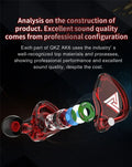 Original QKZ AK6 In Ear Earphone 6 Dynamic Driver Unit Headphone With Mic Stereo Sports HIFI Subwoofer Headset Monitor Earbuds miniatura 32