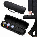 Estuche para 5 relojes | Organizador de viaje rígido con almohadillas interiores - Listo para regalar (Negro), apto para guardar relojes inteligentes. miniatura 2