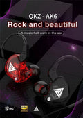 Original QKZ AK6 In Ear Earphone 6 Dynamic Driver Unit Headphone With Mic Stereo Sports HIFI Subwoofer Headset Monitor Earbuds miniatura 28