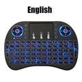 I8 Mini Wireless Keyboard 7 Color Backlit Russian French Spanish Portuguese Arabic 2.4G Air Mouse Remote for Android TV Box PC miniatura 11